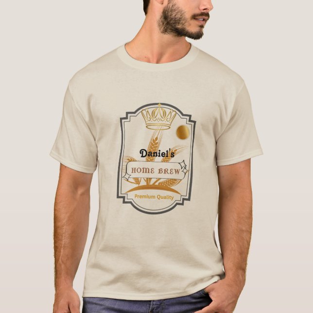 Personalized Beer Glass Cup T-Shirt (Front)