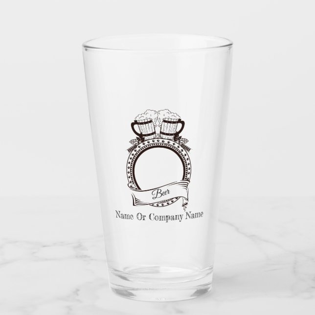 Personalized Beer Glass with Name (Front)