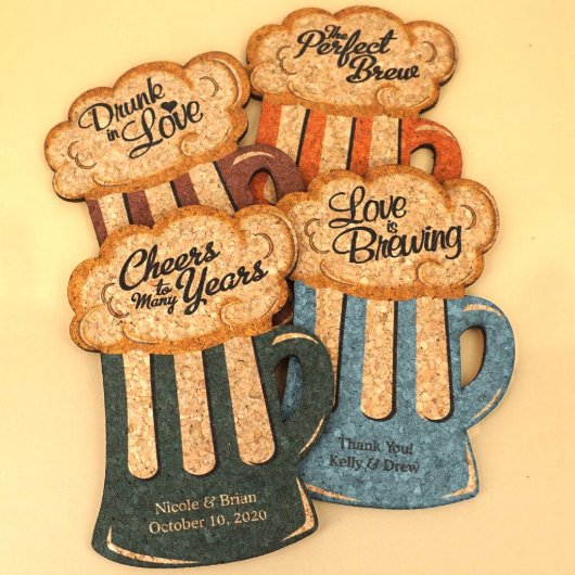 Personalized Beer Mug Cork Coaster (Beer Mugs)