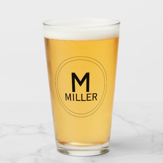Personalized Beer Mug, Custom Beer Mug, Glass (Front Filled)
