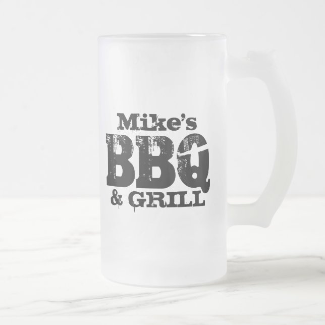 Personalized beer mug for BBQ party (Right)