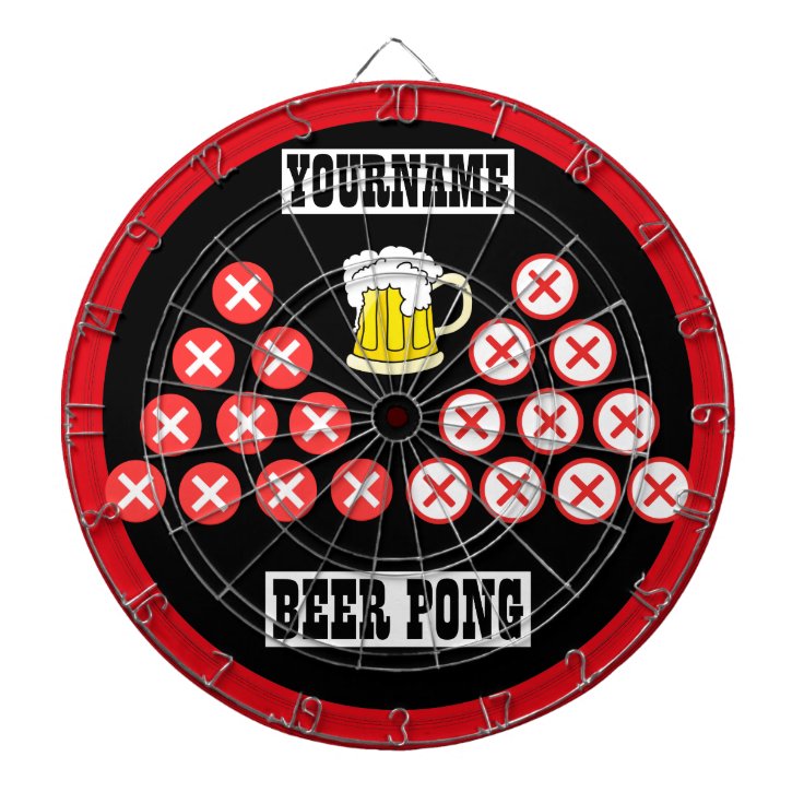 Personalized Beer Pong Dart Board Zazzle