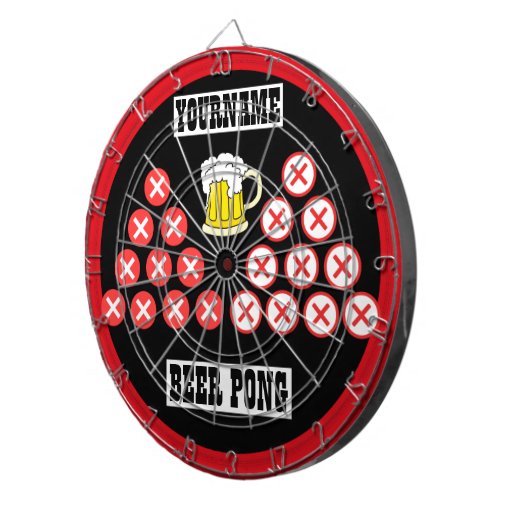 Personalized Beer Pong Dart Board Zazzle