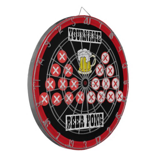 Personalized Beer Pong Dart Board Zazzle