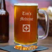 Personalized Beer Stein w/Name & Graphic (Front)