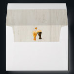 Personalized Beer Toast, Light Wood, Brewery Lined Envelope<br><div class="desc">Beautiful light wood lined envelope is the perfect complement for your rustic brewery invitation.</div>