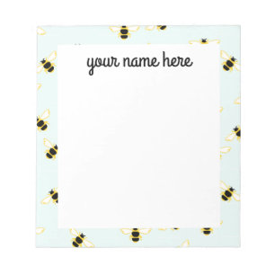 Personalized Bees Notepad