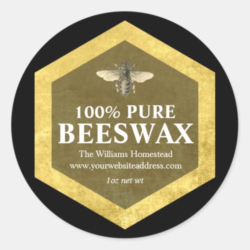 Personalized  Beeswax Label with Apiary Name