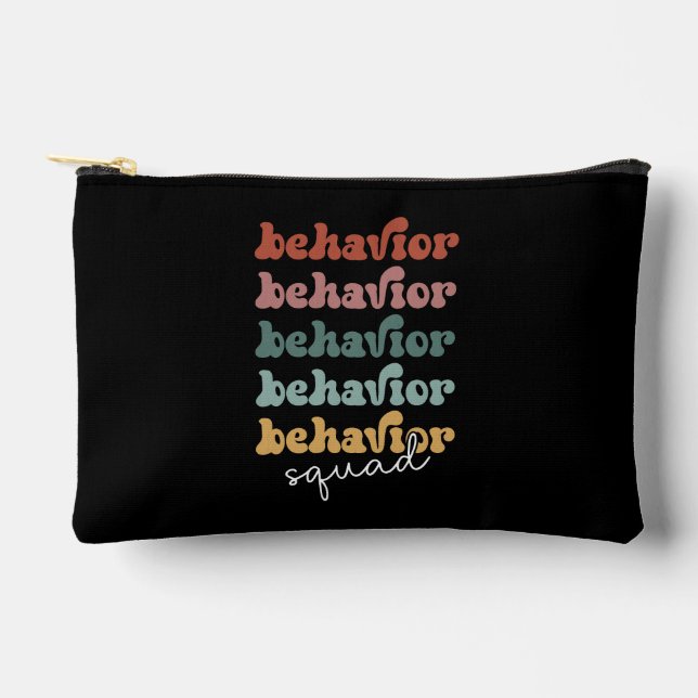 Personalized Behavior Squad Behavioral Therapist Accessory Pouch (Front)