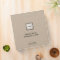 Personalized Beige Linen Binder with Custom Logo