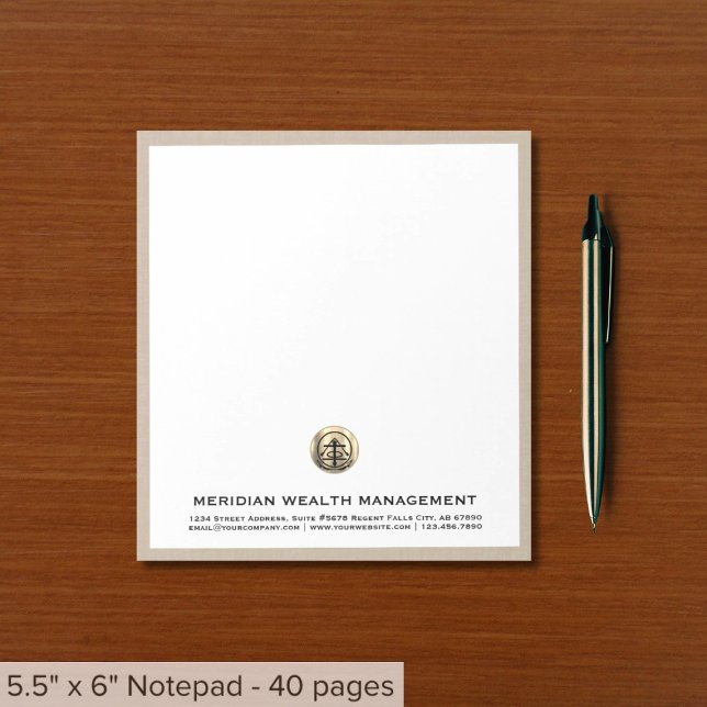 Personalized Beige Linen Print Notepad (Creator Uploaded)