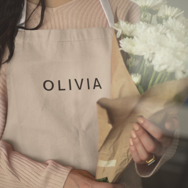 Personalized Beige Monogram Costume  Apron (Creator Uploaded)