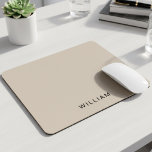Personalized Beige & Monogram | Elegant Custom Mouse Pad<br><div class="desc">Upgrade your workspace with this elegant personalized mouse pad. Featuring a sleek Beige color design with a customizable monogram and name, this mouse pad adds a touch of sophistication to your desk. Perfect for home or office use, its smooth surface ensures precise mouse movement, while the non-slip backing keeps it...</div>