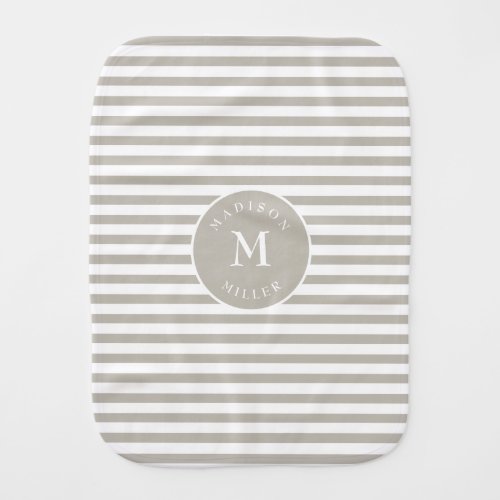 Personalized Beige Striped Neutral