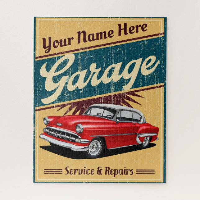 Personalized Bel Air Garage Jigsaw Puzzle (Vertical)