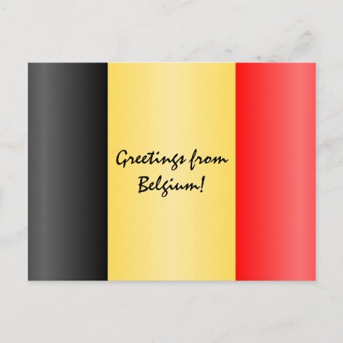 Personalized Belgian Flag Design Postcard