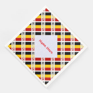 Personalized Belgium Flag Party Napkins