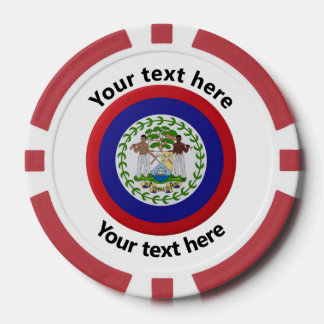 Personalized Belizean Game Night Poker Chip Gamble