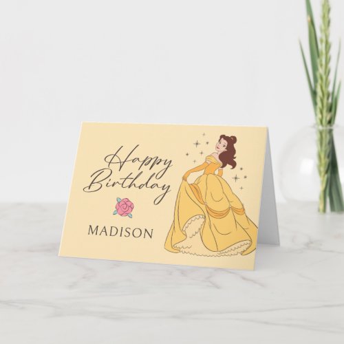 Personalized Belle Birthday Card