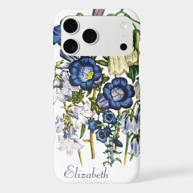 Personalized Bellflowers Case-Mate iPhone Case (Back)