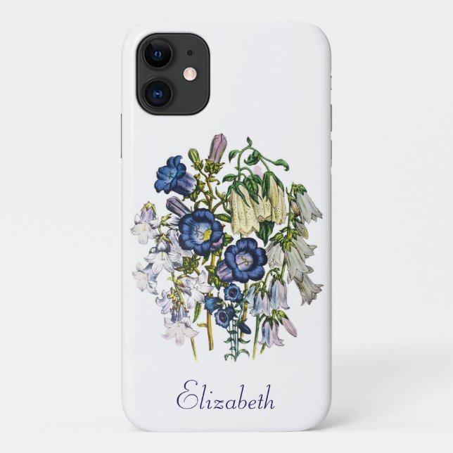 Personalized Bellflowers Case-Mate iPhone Case (Back)