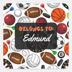Personalized BELONGS TO Sport Sticker
