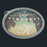 Personalized Belt Buckle Beach Sunset Palm Trees S<br><div class="desc">Personalized Belt Buckle</div>