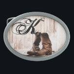 Personalized Belt Buckle Boots Country Rustic West<br><div class="desc">Personalized Belt Buckle</div>