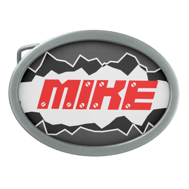 Personalized belt buckle with custom name (Front)