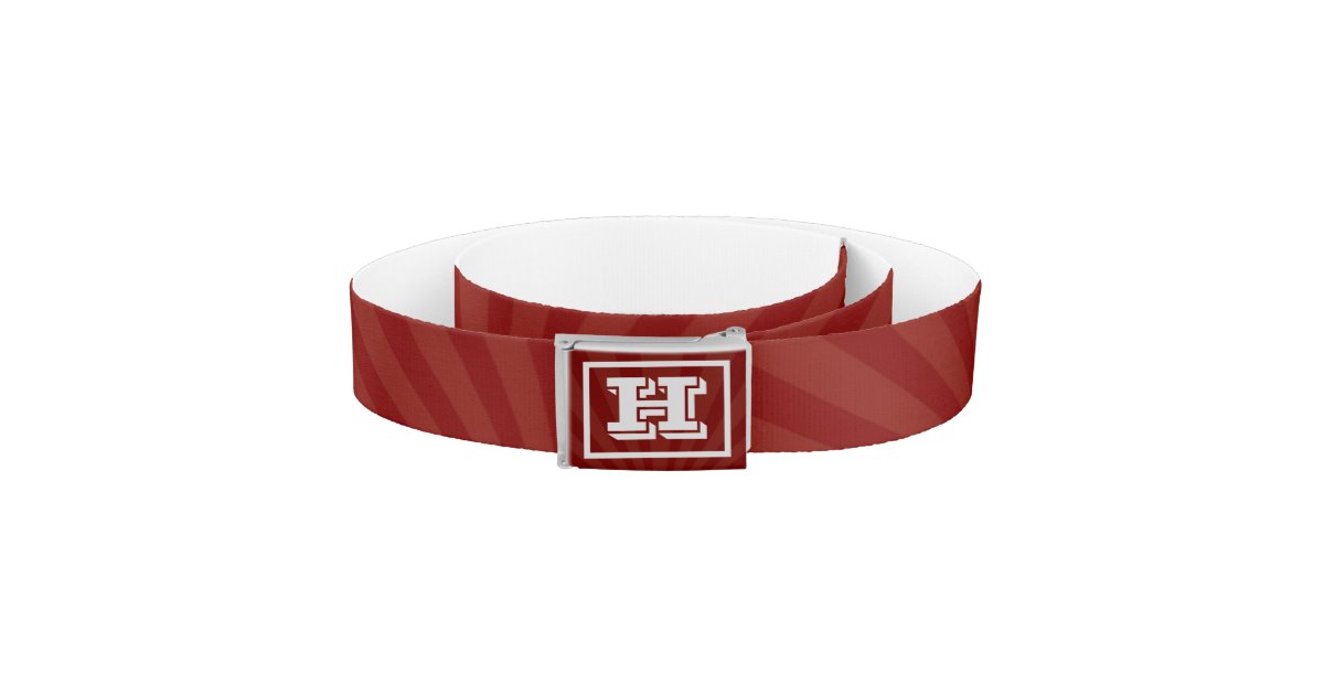 Personalized Belt, Red Initial Monogram Boys/Guys Belt | Zazzle.com