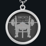 Personalized Bench Press Weightlifting Necklace<br><div class="desc">Personalize this necklace by changing the weight amount or change the text to BENCH PRESS.</div>