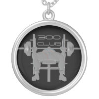 Personalized Bench Press Weightlifting Necklace