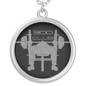 Personalized Bench Press Weightlifting Necklace