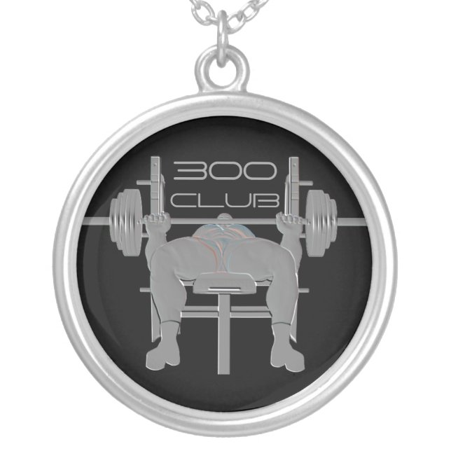 Personalized Bench Press Weightlifting Necklace (Front)
