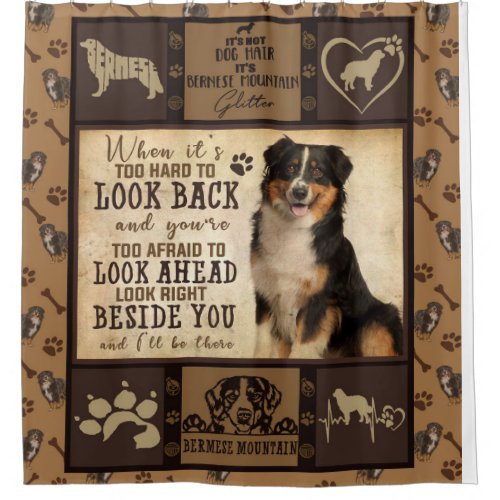 Personalized Bermese Mountain Dog Blanket Gift Shower Curtain