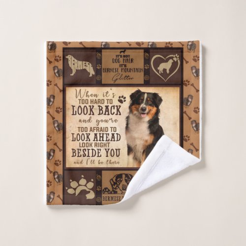 Personalized Bermese Mountain Dog Blanket Gift Wash Cloth