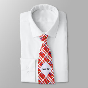 Personalized Bermuda Tiled Flag Name Neck Tie