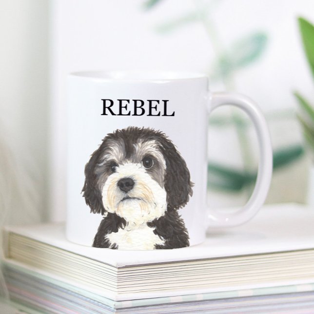 Personalized Bernedoodle Beverage Coaster Coffee Mug (Creator Uploaded)