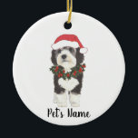 Personalized Bernedoodle Ceramic Ornament<br><div class="desc">Make the nice list this year with a personalized ornament of your favorite little elf!</div>