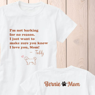 Personalized Bernedoodle Mom Shirt Custom Dog Name