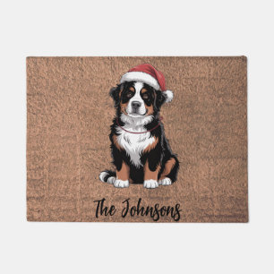 Personalized Bernese Mountain Dog Christmas        Doormat