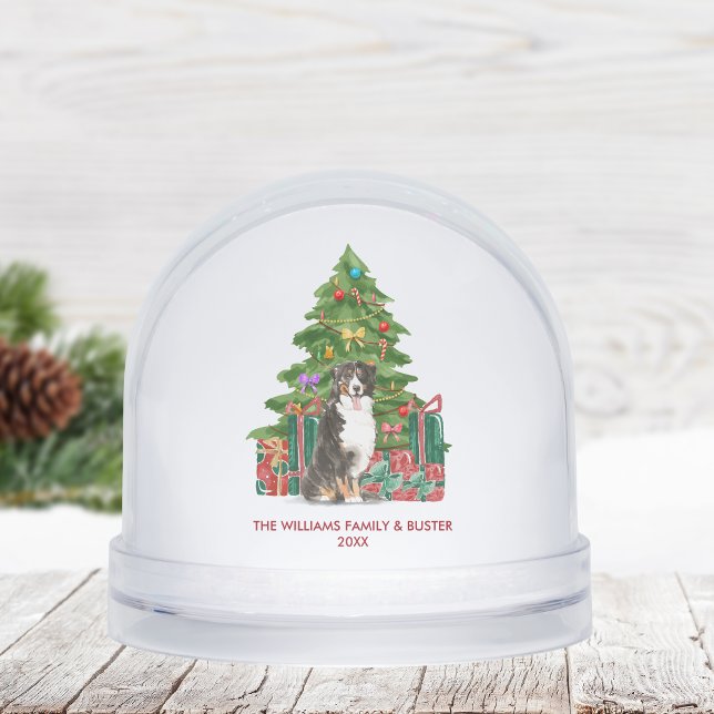 Personalized Bernese Mountain Dog Christmas Snow Globe (Creator Uploaded)