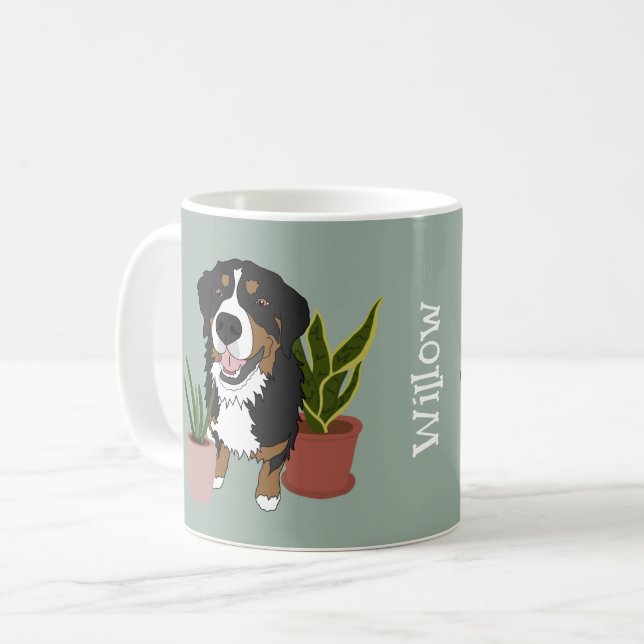 Personalized Bernese Mountain Dog  Coffee Mug (Front Left)