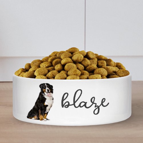 Personalized Bernese Mountain Dog Dog Food Bowl