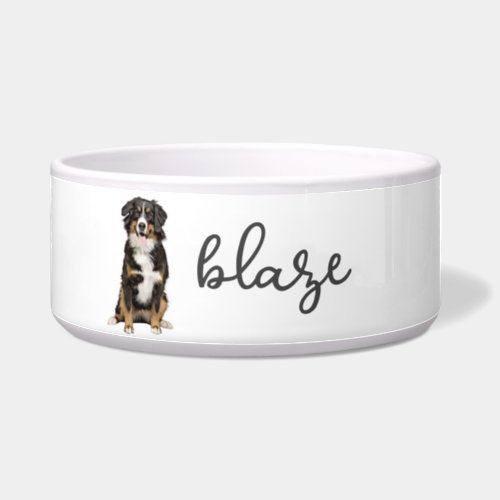 Personalized Bernese Mountain Dog Dog Food Bowl