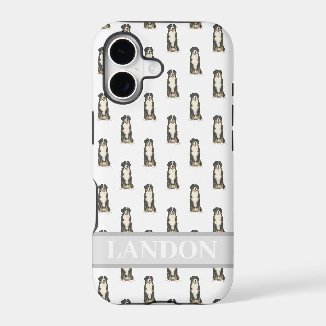 Personalized Bernese Mountain Dog  Iphone Case (Back)