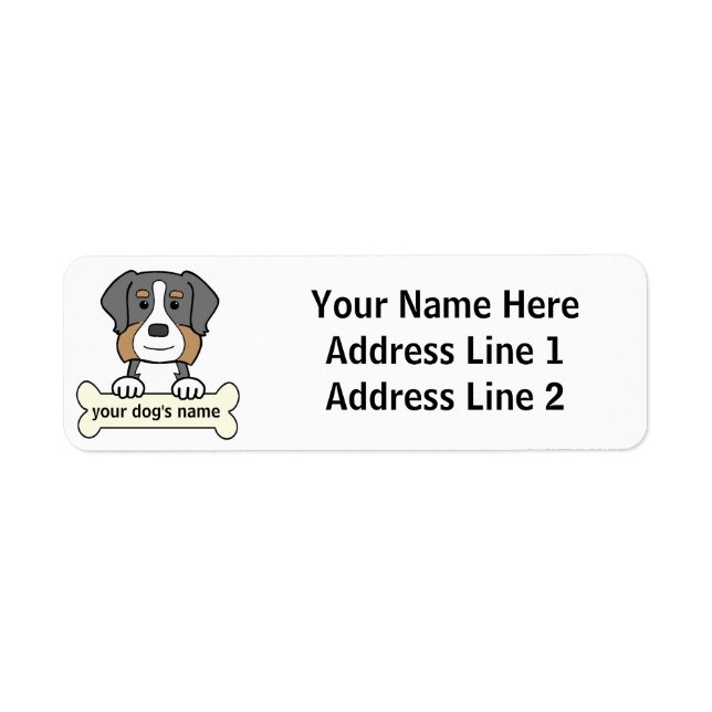 Personalized Bernese Mountain Dog Label (Front)