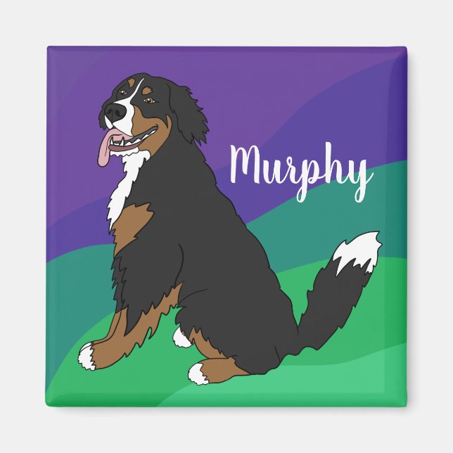 Personalized Bernese Mountain Dog Puppy  Magnet (Front)