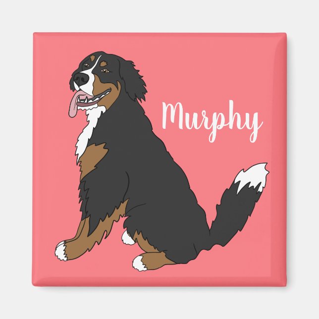 Personalized Bernese Mountain Dog Puppy   Magnet (Front)