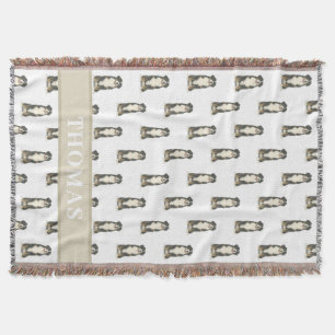 Personalized Bernese Mountain Dog Throw Blanket